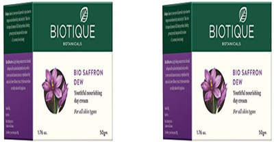 

Biotique Saffron Dew Youthful Nourishing Day Cream- (Pack of 2)(50 g)