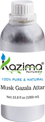 

KAZIMA Musk Gazala Perfume - Pure Natural Undiluted (Non-Alcoholic) Floral Attar(Musk)