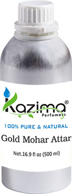 

KAZIMA Gold Mohar Perfume For Unisex - Pure Natural Undiluted (Non-Alcoholic) Floral Attar(Floral)