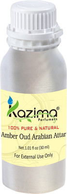 KAZIMA Amber Oud Arabian Perfume For Unisex - Pure Natural (Non-Alcoholic) Floral Attar(Floral)