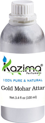 

KAZIMA Gold Mohar Perfume For Unisex - Pure Natural (Non-Alcoholic) Floral Attar(Floral)