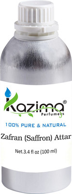 

KAZIMA Zafran (Saffron) Perfume For Unisex - Pure Natural (Non-Alcoholic) Floral Attar(Saffron)