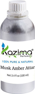 KAZIMA Musk Amber Perfume For Unisex - Pure Natural (Non-Alcoholic) Floral Attar(Musk)