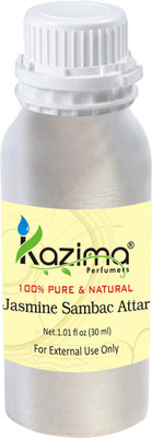 

KAZIMA Jasmine Sambac Perfume - Pure Natural (Non-Alcoholic) Floral Attar(Floral)