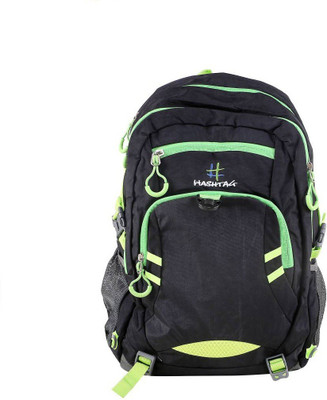 Fashion Knockout Florecent coloured zips 12 L Laptop Backpack(Black)