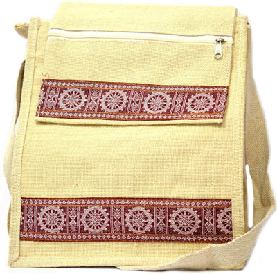 

Utkalika Handcrafted Jute Bag Sling Bag(Yellow, 2 L)