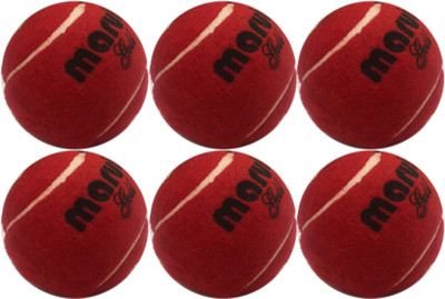 

HRS Maruti Spin Pressureless, Light Weight Cricket Tennis Ball(Pack of 6, Red), Maroon (light weight)