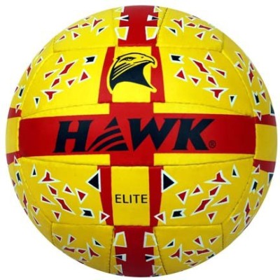 

HAWK Elite Durable Rubber Volleyball - Size: (Pack of 1, Yellow, Red, Multicolor