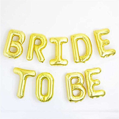 

PARTY PROPZ Solid BRIDE TO BE FOIL BALLOON 16" PACK OF 9/BACHELORETTE PARTY DECORATION/BRIDE TO BE PARTY SUPPLIES/BACHELORETTE PARTY ACCESSORIES/FOIL Balloon(Gold, Pack of 9)