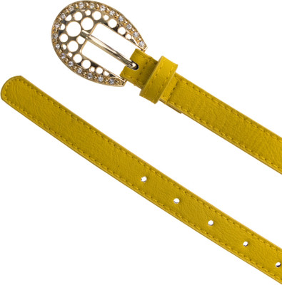 

ZEVORA Women Casual, Party, Formal Yellow Artificial Leather Belt