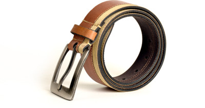 

Just Differ Men Casual, Party, Formal Brown, Beige, Silver Genuine Leather Belt