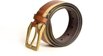 

Just Differ Men Casual, Party, Formal, Evening Brown, Beige Genuine Leather Belt, Beige;brown