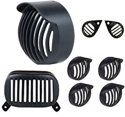 

Almos Electra Motorcycle Peak Grill Set Bike Headlight Grill(Black)