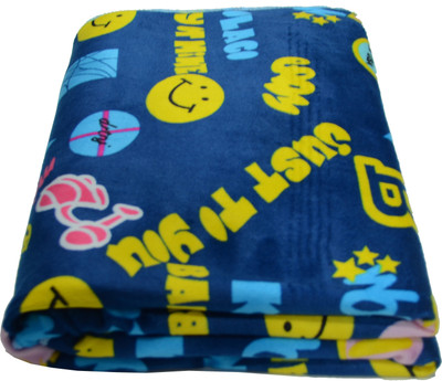 

GoodStart Printed  Crib Baby Blanket(Polyester, Dark Blue