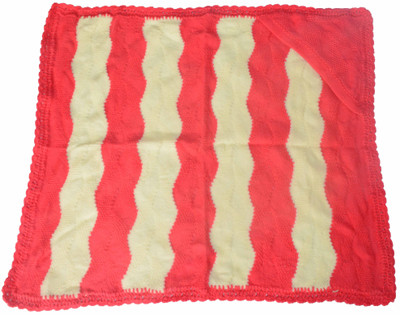 

YES PAPA Striped  Hooded Baby Blanket(100% Wool, Cream