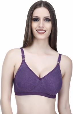 elina Women Full Coverage Non Padded Bra(Purple)