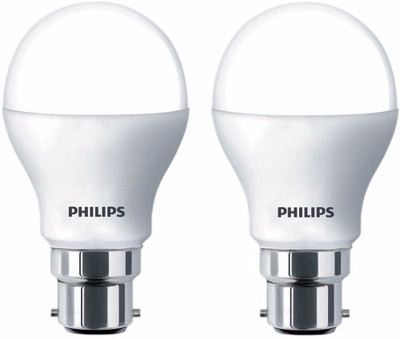 Philips 8.5 W Round B22 LED Bulb  (White, Pack of 2)