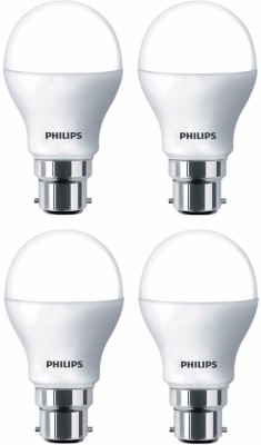 Philips 85 W Round B22 LED BulbWhite Pack of 4