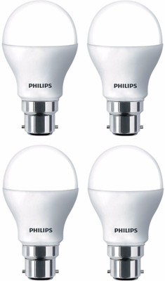 Philips 8.5 W Round B22 LED Bulb(White, Pack of 4)