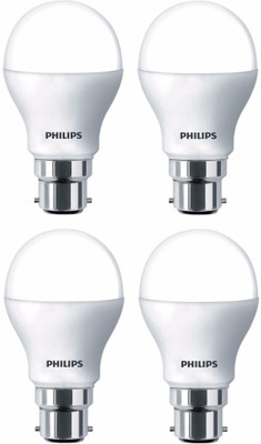 Philips 85 W Round B22 LED BulbWhite Pack of 4