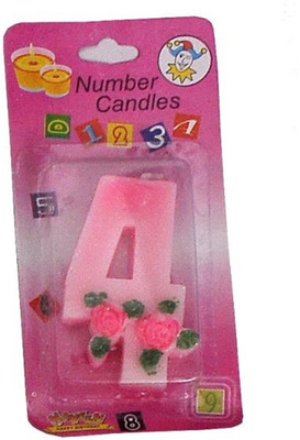 

Indigo Creatives Year 4 Birthday Candle Candle(Multicolor, Pack of 1)