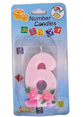 

Indigo Creatives Year 6 Birthday Candle Candle(Multicolor, Pack of 1)