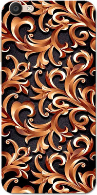 Aseria Back Cover for V5 Lite/Vivo Y66(Abstract Golden Black, Plastic) Flipkart