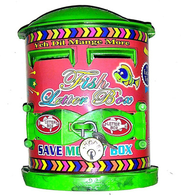 

FINE FIESTA Fish Letter Box Coin Bank(Multicolor)