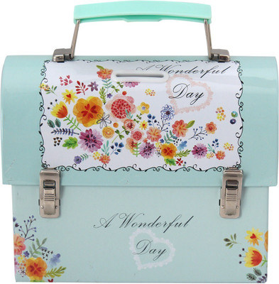 

Wishpool Piggy Bank House Coin Bank Saving Box (GREEN) Coin Bank(Blue)
