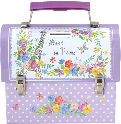 

Wishpool Piggy Bank House Coin Bank Saving Box (PURPLE) Coin Bank(Purple)
