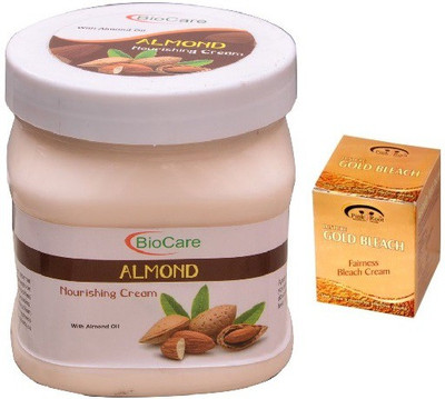 

Biocare Almond Nourishing Cream 500 ML, Pink Root Golden Bleach(Set of 2)