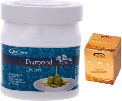 

Biocare Diamond Cream 500 ML, Pink Root Golden Bleach(Set of 2)