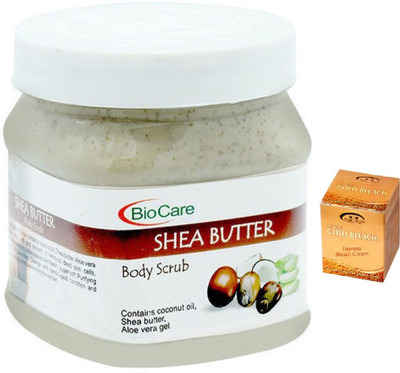 

Biocare Shea Butter Body Scrub 500 ML, Pink Root Golden Bleach(Set of 2)