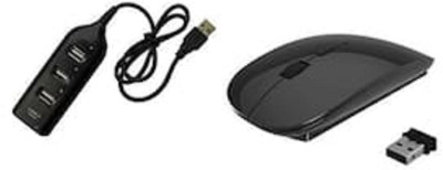 

TECHON Combo of Wireless Mouse & 4 in 1 USB HUB Combo Set