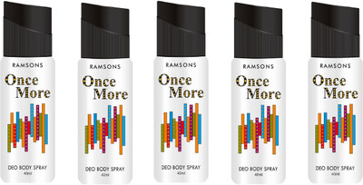 

Ramsons Deo Once More Combo Deodorant Spray - For Men & Women(200 ml, Pack of 5)