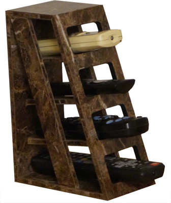 

D'Sign Lab 4 Compartments Wooden Remote Control Holder(Multicolor)