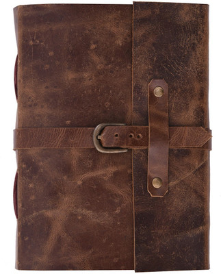 

Krashell A5 Notebook(Handmade Notebook With Belt, Brown)