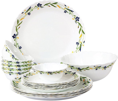 

Cello amozone creeper opalware Pack of 19 Dinner Set(Opalware)