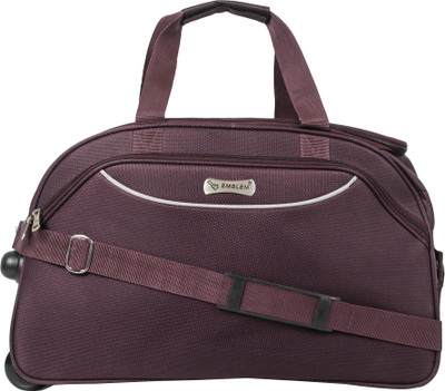 

emblem (Expandable) Duffel Duffel Strolley Bag(Purple)