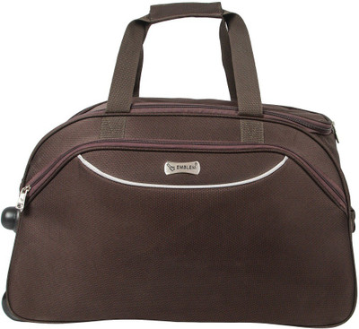 Emblem (Expandable) Companion Duffel 24Inch Brown Duffel With Wheels (Strolley)