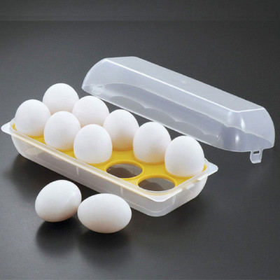 

RIANZ All New Clear Transparent Plastic Egg holder Container Dispenser Box with Lid for 10 Eggs Plastic Egg Separator(Multicolor, Pack of 1)
