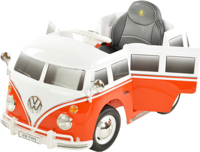 

Toyhouse Officially Licensed Volkswagen Bus Rechargeable Car Battery Operated Ride On(Orange)