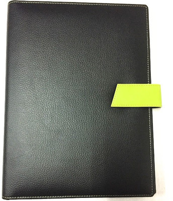 Yes Leatherette Conference Folder(Set Of 1, Black)