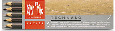 

Caran D'Ache Graphite 779.406 Technalo Water-Soluble (3B,B,HB) Pencil(Pack of 6)