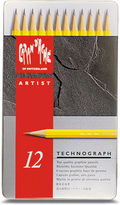

Caran D'Ache Graphite 777.312 Technograph Drafting (6B-4H) Pencil(Pack of 12)