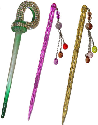 

Chanderkash combo of juda sticks Bun Stick(Multicolor)