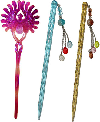 

Arezzo Arezzo combo of juda sticks Bun Stick(Multicolor)