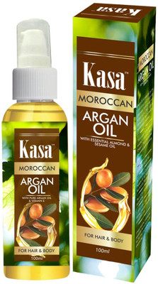 

KASA Moroccan Argan Oil [ with Almond Oil & sesame Oil] for Hair Growth (100 ml) Hair Oil(100 ml)