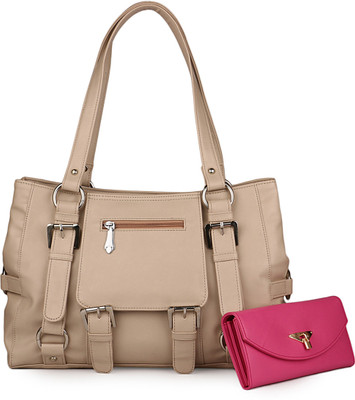 

Women Marks Hand-held Bag(Tan)