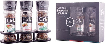 

On1y Assorted Seasoning Grinders (Italian Seasoning 35gm + Salad Seasoning 50gm + Fruit Seasoning 55gm)(140 g)